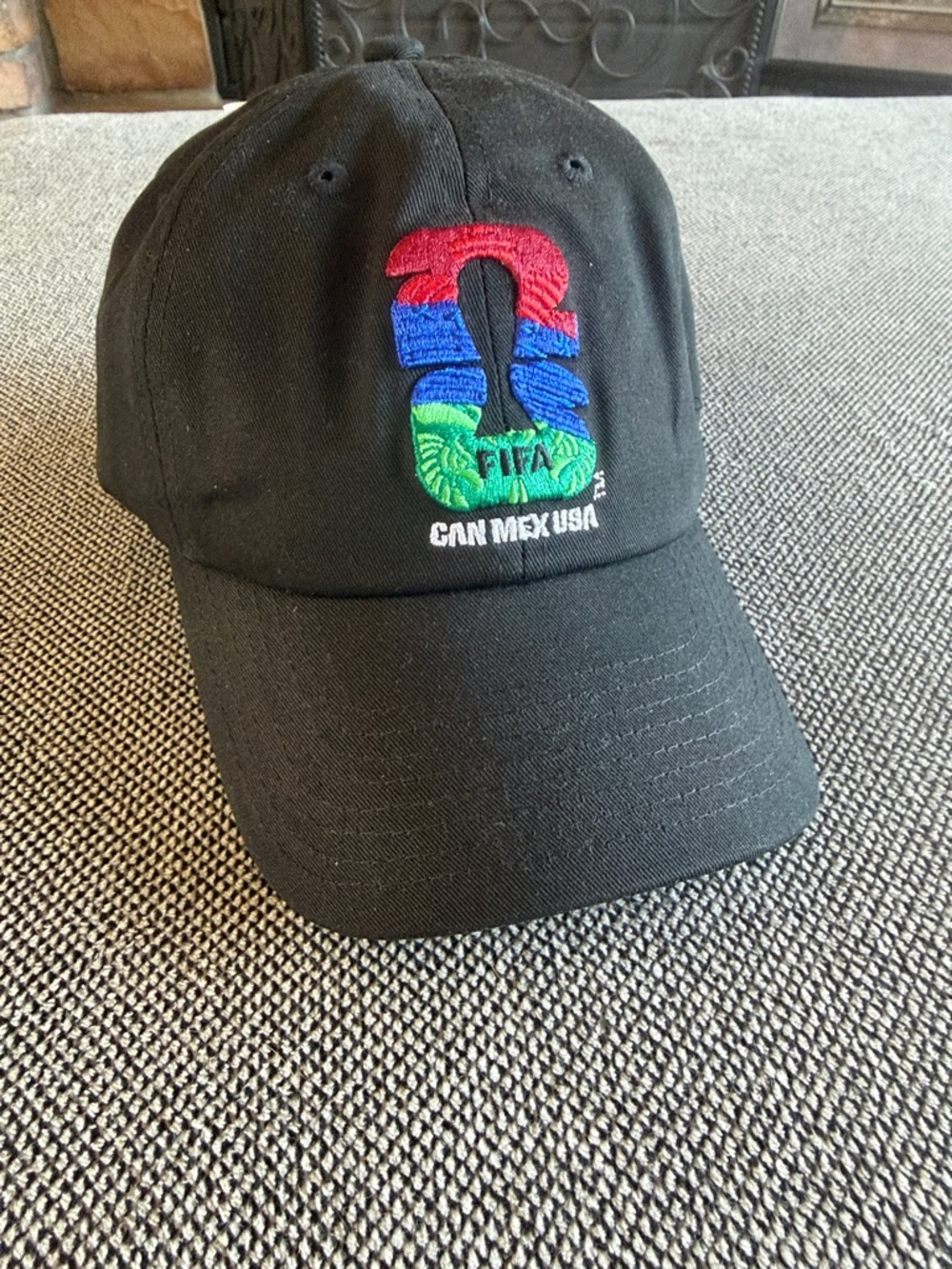Black NWT FIFA CAN MEX USA Embroidered Baseball Cap